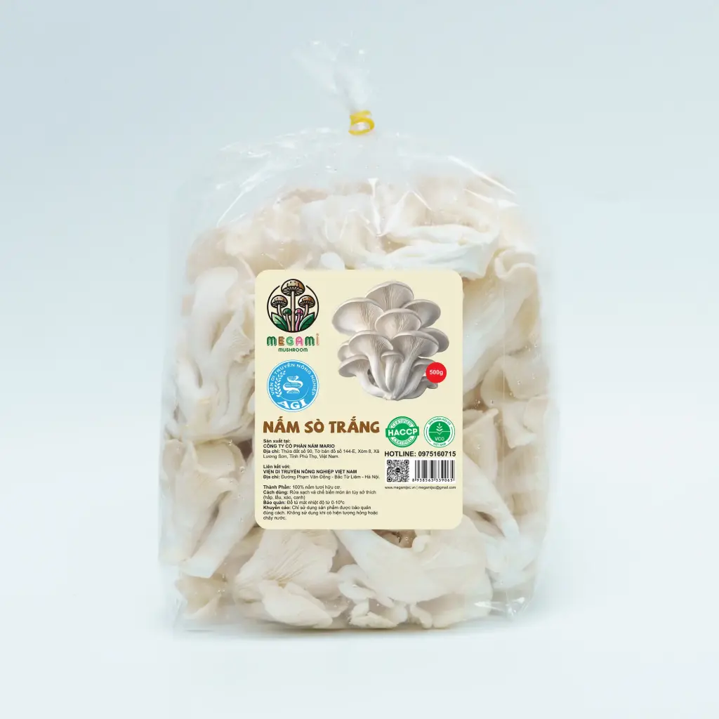 Nấm sò trắng megami mushroom 500g